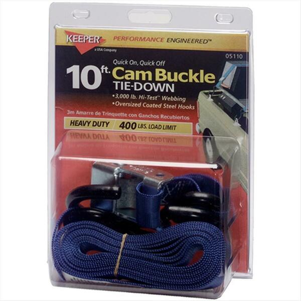 Hampton Prod 10 Ft. X 1 In. Cam Buckle Tie-Down With S-Hooks 51643051102